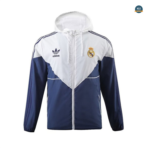 Vente Max Maillots Coupe vent Real Madrid 2024/25 bleu marine