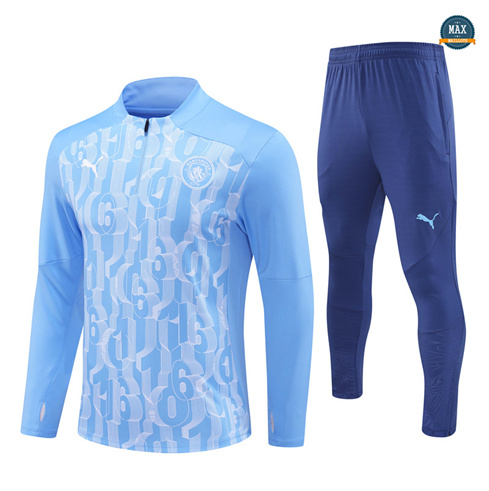 Nouveau Max Survetement Enfant Manchester City 2024/25 bleu clair
