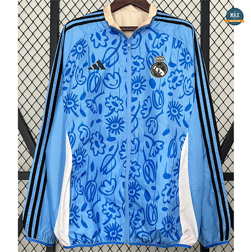 Mode‎ Max Veste Réversible Coupe vent Real Madrid 2024/25 Bleu