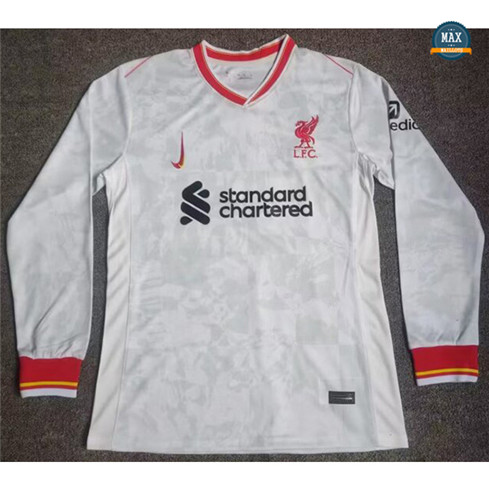 Max Maillots Liverpool Blanc Manche Longue 2024/25