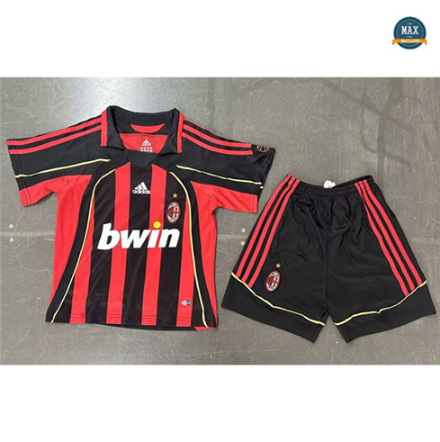 Max Maillots Retro 2007-08 AC Milan Enfant Domicile