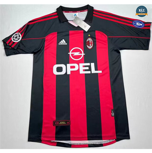 Max Maillots Retro 2000-01 AC Milan Domicile