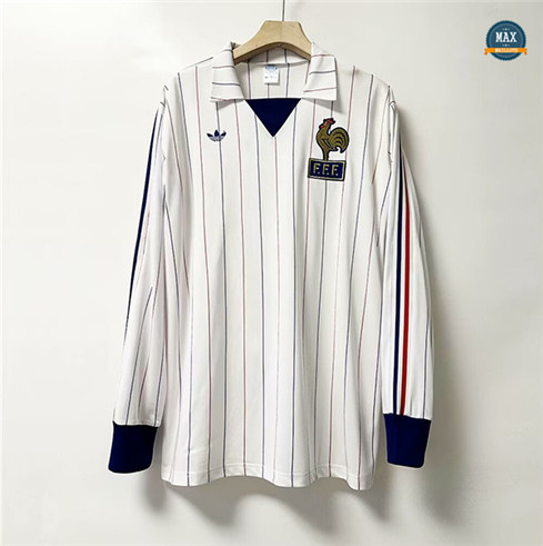 Max Maillots Retro 1980-82 France Exterieur Manche Longue