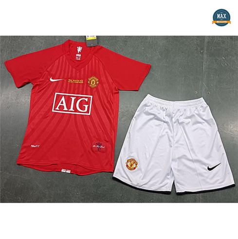 Max Maillot Retro 2007-08 Manchester United Domicile