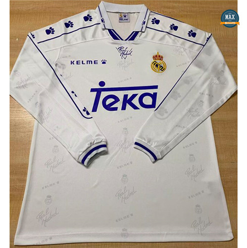 Max Maillot Retro 1994-96 Real Madrid Domicile Manche Longue