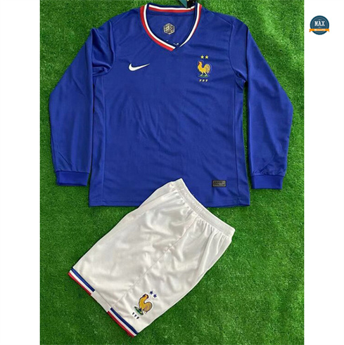 Achetez Max Maillot France Enfant Domicile Manche Longue 2024/25 pas cher fiable