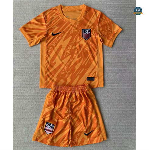 Soldes Max Maillot États-Unis Enfant Orange 2024/25 pas cher fiable