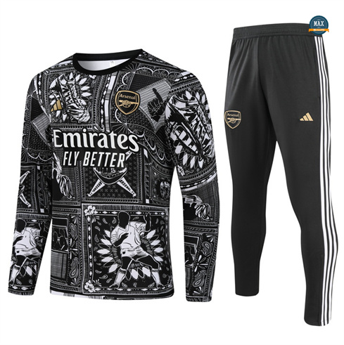 Marque Max Survetement Arsenal 2024/25 noir pas cher fiable