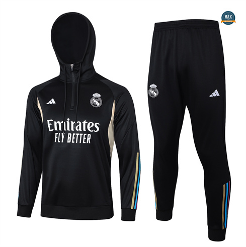 Achetez Max Survetement Enfant à capuche Real Madrid 2024/25 noir pas cher fiable