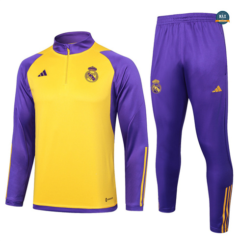 Nouveaux Max Survetement Real Madrid 2024/25 jaune pas cher fiable