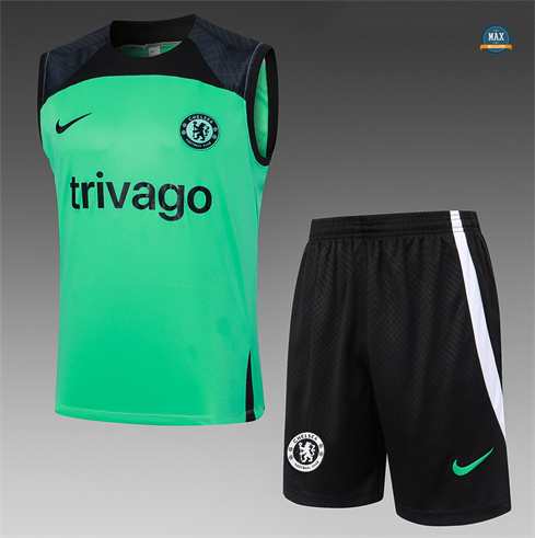 Créer Max Maillot Chelsea Debardeur 2024/25 Training vert pas cher fiable