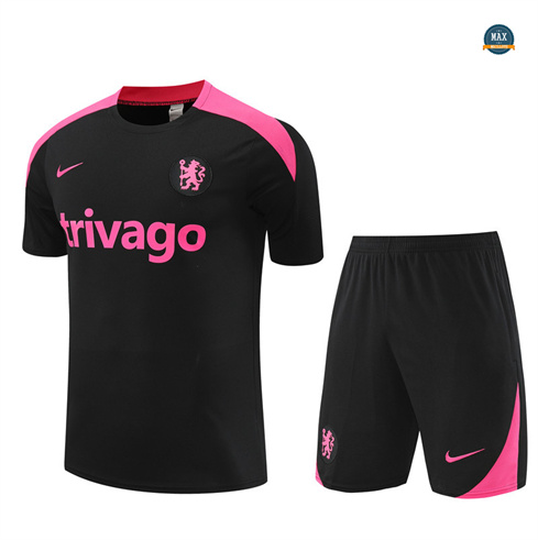 Acheter Max Maillot Chelsea Enfant + Shorts 2024/25 Training noir pas cher fiable