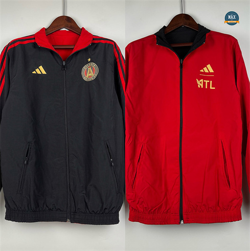 Nouveaux Max Réversible Coupe vent Atlanta United 2024/25 noir pas cher fiable