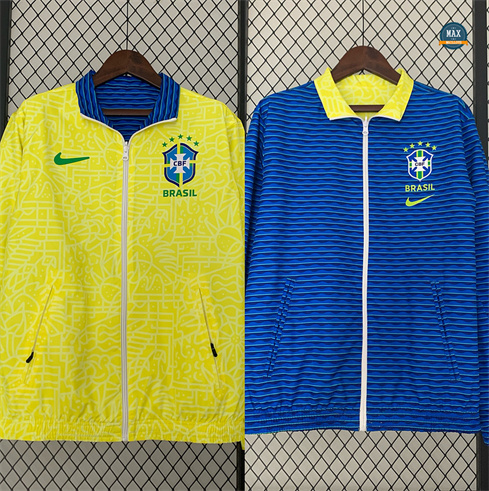 Achetez Max Réversible Coupe vent Brésil 2024/25 jaune pas cher fiable