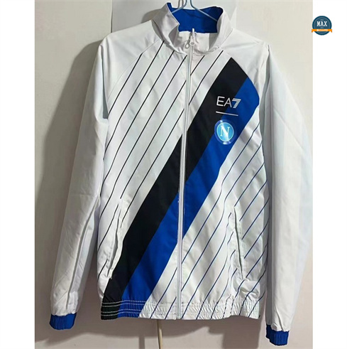 Marque Max Réversible Coupe vent Naples 2024/25 Blanc pas cher fiable