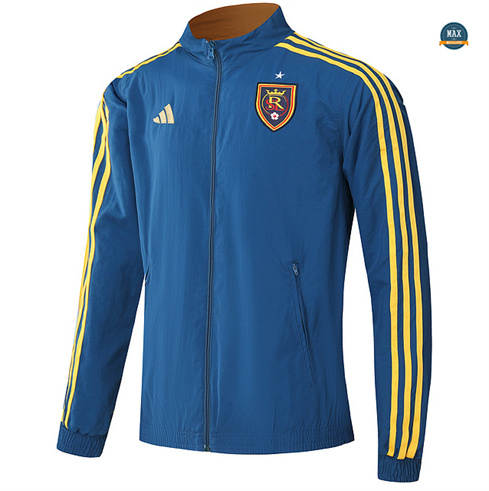 Marque Max Réversible Coupe vent Real Salt Lake 2024/25 bleu pas cher fiable