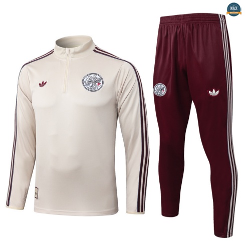 Maxmaillots Survetement Ajax 2025/26 Jaune Pas chèr