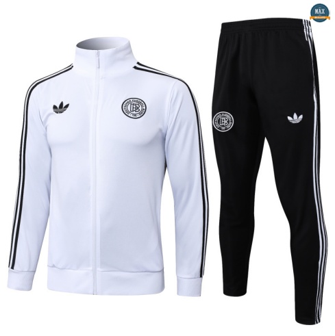Maxmaillots Veste Survetement Allemagne 2025/26 Blanc/Noir Pas chèr