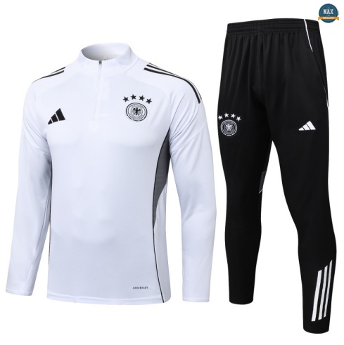 Maxmaillots Survetement Allemagne 2025/26 Blanc/Noir Pas Chere