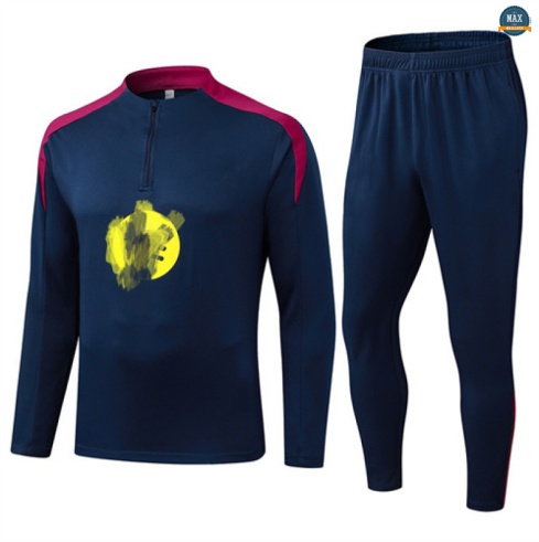 Maxmaillots Survetement Barcelone 2025/26 Bleu Marine/Rouge Online