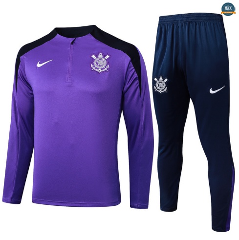 Maxmaillots Survetement Corinthiens 2025/26 violet/Bleu Marine Pas Chere