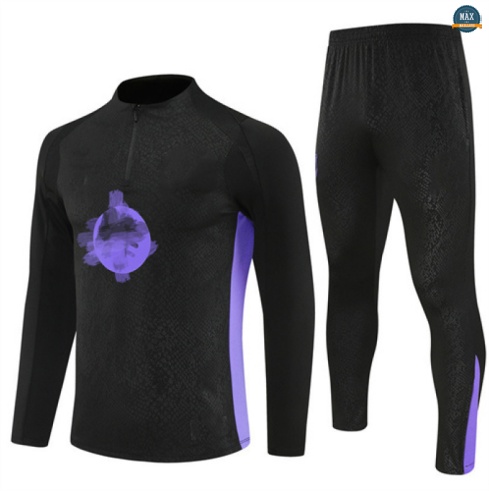 Maxmaillots Survetement Enfant Barcelone 2025/26 Noir/Violet discout