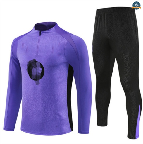 Maxmaillots Survetement Enfant Barcelone 2025/26 violet/Noir personnalisé