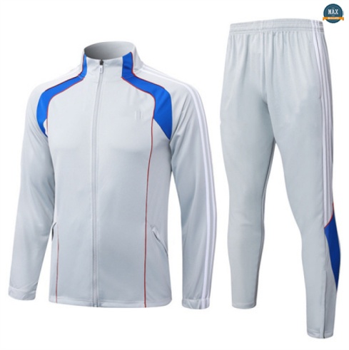 Maxmaillots Veste Survetement Enfant Bayern Munich 2025/26 Gris/Bleu Pas chèr