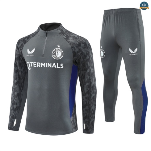 Maxmaillots Survetement Enfant Feyenoord 2025/26 Gris foncé Online