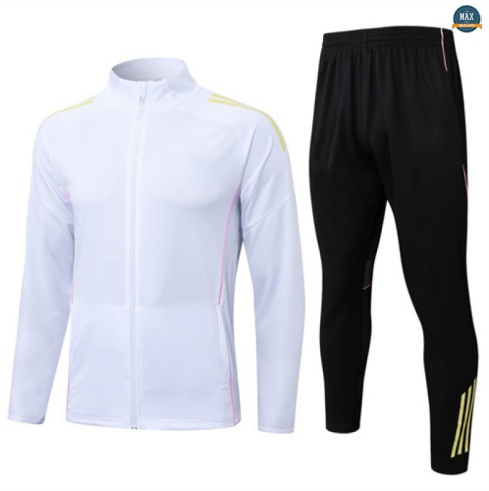 Maxmaillots Veste Survetement Enfant Juventus 2025/26 Blanc personnalisé