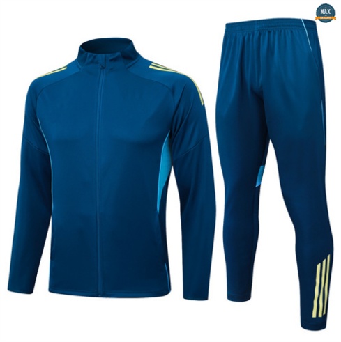 Maxmaillots Veste Survetement Enfant Juventus 2025/26 Bleu/Jaune Pas Cher