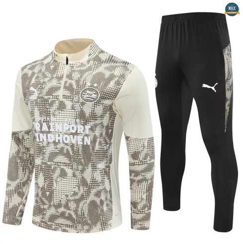 Maxmaillots Survetement Enfant PSV Eindhoven 2025/26 Jaune/Noir personnalisé