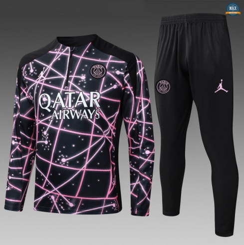Maxmaillots Survetement Enfant PSG 2025/26 Noir Pas Cher
