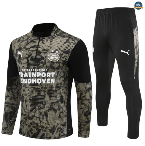 Maxmaillots Survetement PSV Eindhoven 2025/26 Noir Pas Cher