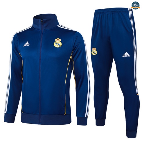 Maxmaillots Veste Survetement Real Madrid 2025/26 Bleu Marine/Blanc discout