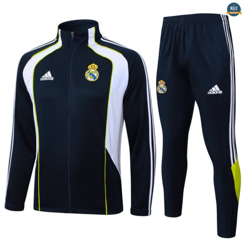 Maxmaillots Veste Survetement Real Madrid 2025/26 Bleu Marine/Blanc Online