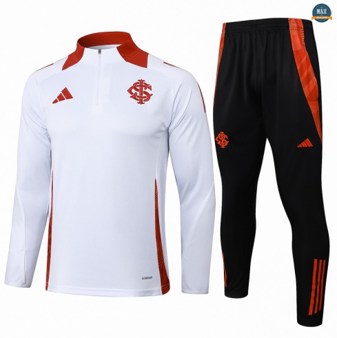 Maxmaillots Survetement SC Internacional 2025/26 Blanc/Noir Pas Chere