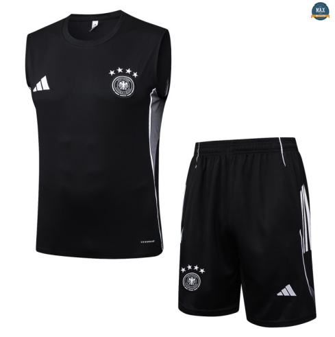 Maxmaillots Training Allemagne Ensemble Short Débardeur 2025/26 Noir/Gris Online