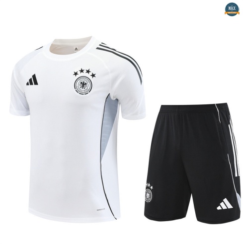 Maxmaillots Training Allemagne + Short 2025/26 Blanc/Noir discout