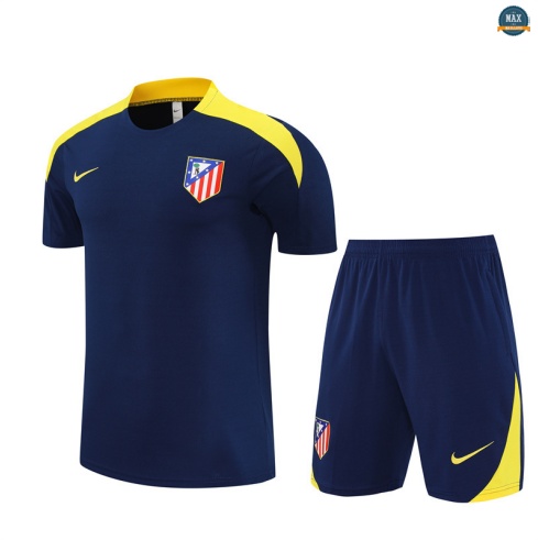 Maxmaillots Training Atletico Madrid + Short 2025/26 Bleu Marine/Jaune Online