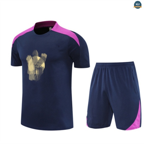 Maxmaillots Training Barcelone Enfant + Short 2025/26 Bleu Marine/Violet discout