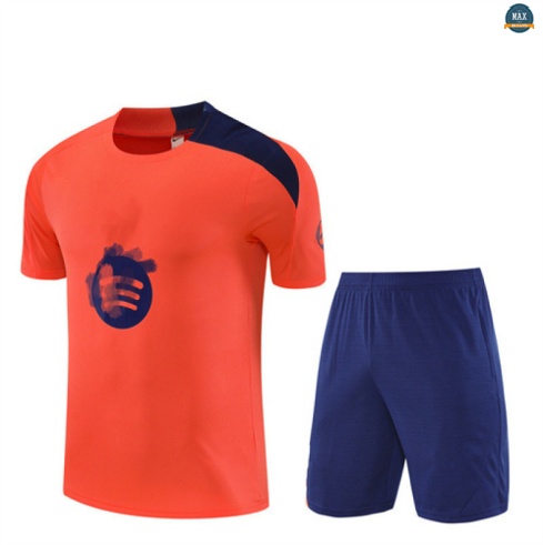 Maxmaillots Training Barcelone Enfant + Short 2025/26 Orange/Bleu Marine Online
