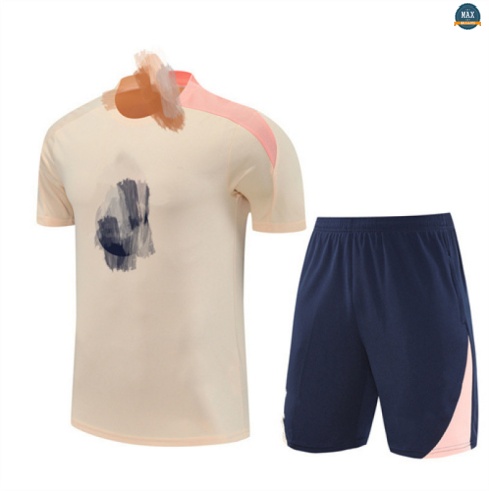 Maxmaillots Training Barcelone Enfant + Short 2025/26 Jaune/Bleu/Rose personnalisé