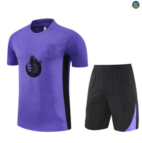 Maxmaillots Training Barcelone Enfant + Short 2025/26 Violet/Noir Grossiste