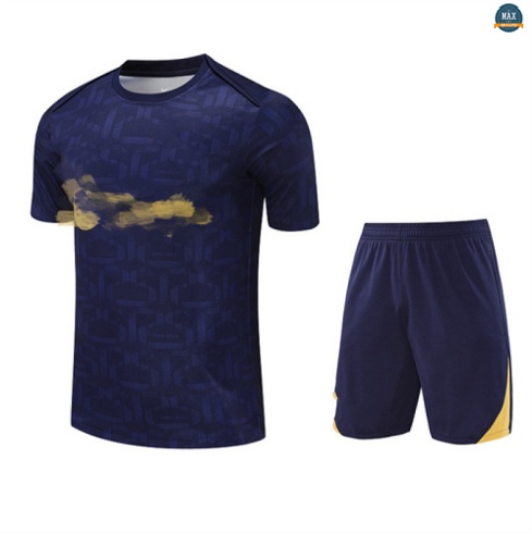 Maxmaillots Training Barcelone Enfant + Short 2025/26 Bleu Marine/Jaune discout