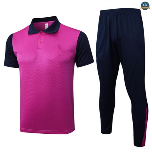 Maxmaillots Training Polo Barcelone 2025/26 violet/Bleu Marine Pas Chere