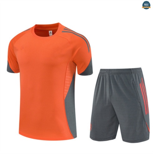 Maxmaillots Training Bayern Munich Enfant + Short 2025/26 Orange/Gris Pas Chere