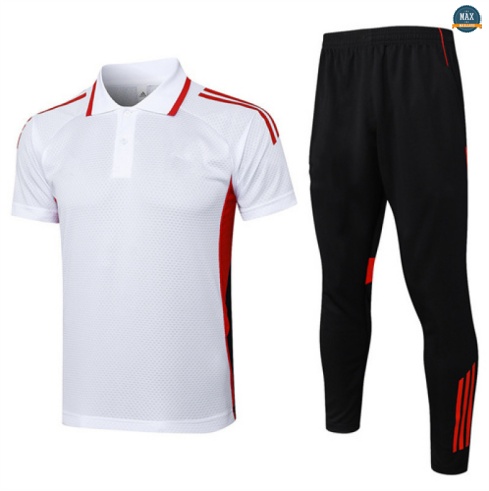 Maxmaillots Training Polo Bayern Munich 2025/26 Blanc/Noir/Rouge Pas Chere