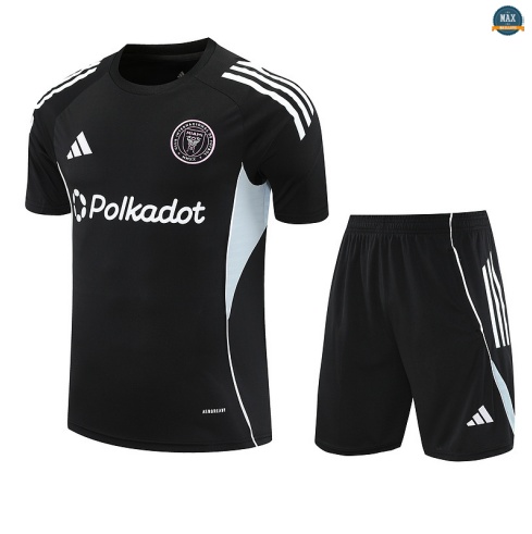 Maxmaillots Training Inter Miami + Short 2025/26 Noir/Blanc personnalisé