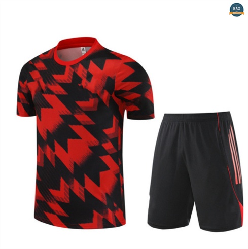 Maxmaillots Training Manchester United + Short 2025/26 Rouge/Noir discout